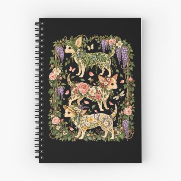 Item preview, Botanical Chihuahua Floral Garden Cottagecore Dog Art designed and sold by AmiGraph.