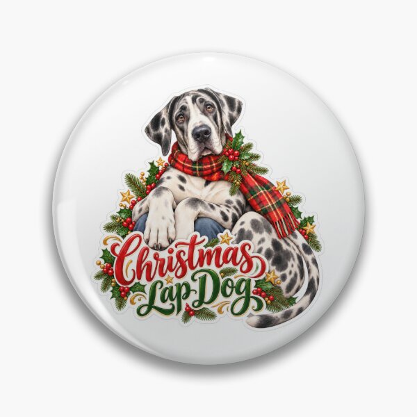 Item preview, Christmas Lap Dog Great Dane Holiday Humor designed and sold by badburropress.