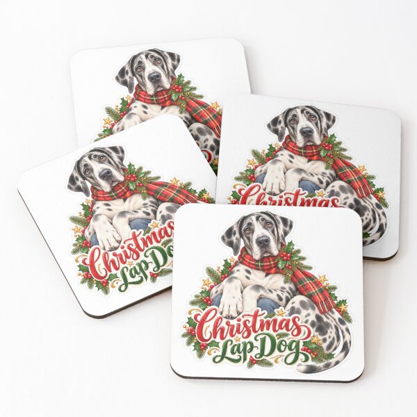 Item preview, Christmas Lap Dog Great Dane Holiday Humor designed and sold by badburropress.
