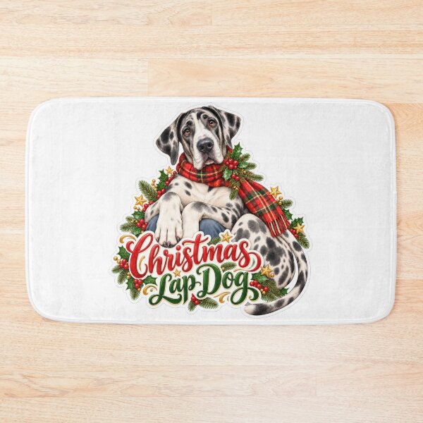 Item preview, Christmas Lap Dog Great Dane Holiday Humor designed and sold by badburropress.