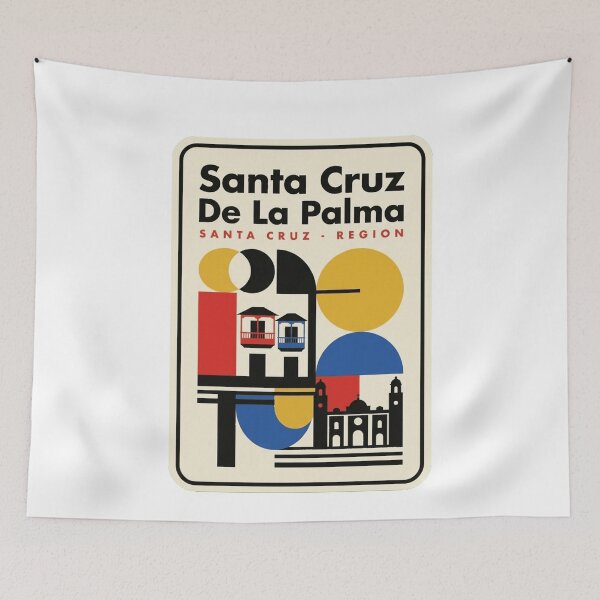 Item preview, Retro Santa Cruz De La Palma Bauhaus Geometric Skyline designed and sold by k3rstman1.