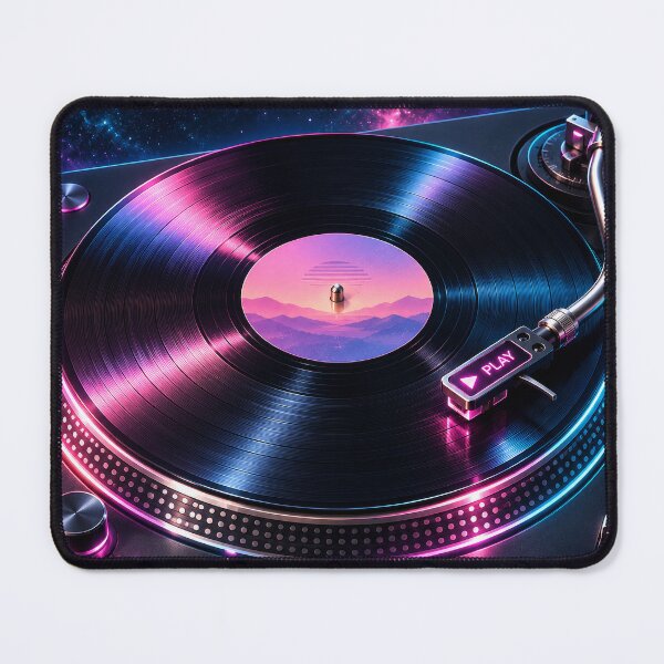 Item preview, Cosmic Neon Vinyl Turntable designed and sold by The-Library.