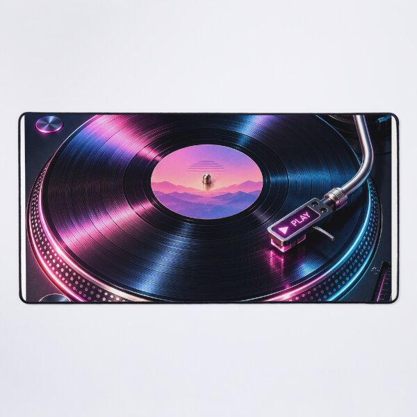 Item preview, Cosmic Neon Vinyl Turntable designed and sold by The-Library.
