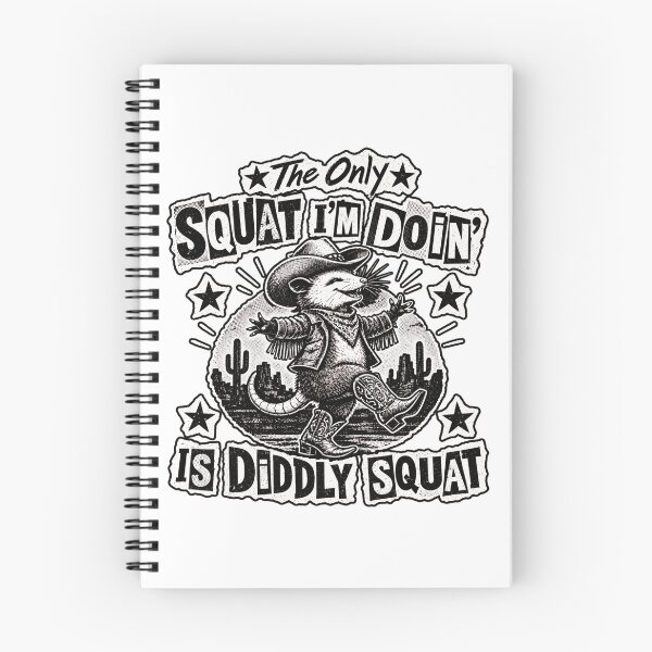 Item preview, The Only Squat I’m Doing Is Diddly Squat – Funny Cowboy Possum designed and sold by LVSMe.