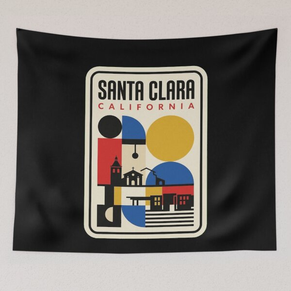 Item preview, Retro Santa Clara Bauhaus Geometric Skyline designed and sold by k3rstman1.