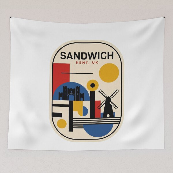 Item preview, Retro Sandwich Bauhaus Geometric Skyline designed and sold by k3rstman1.