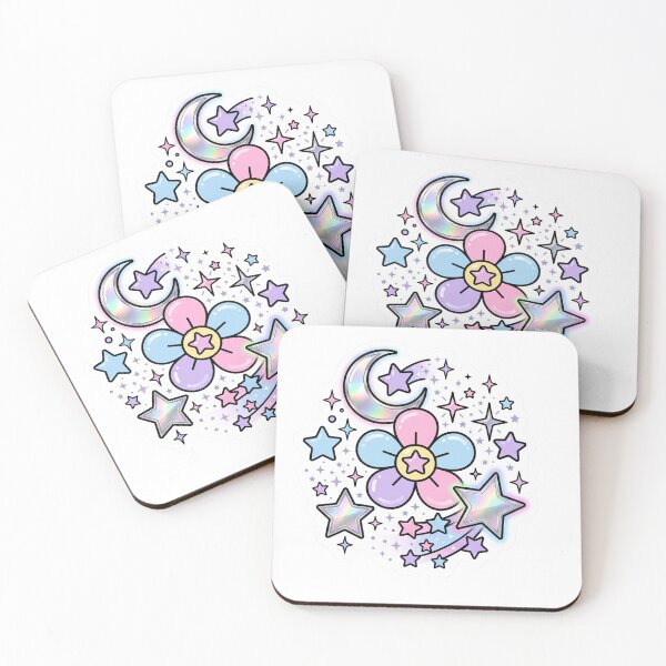 Item preview, flowers, moons, and holographic details designed and sold by SoraPetals.