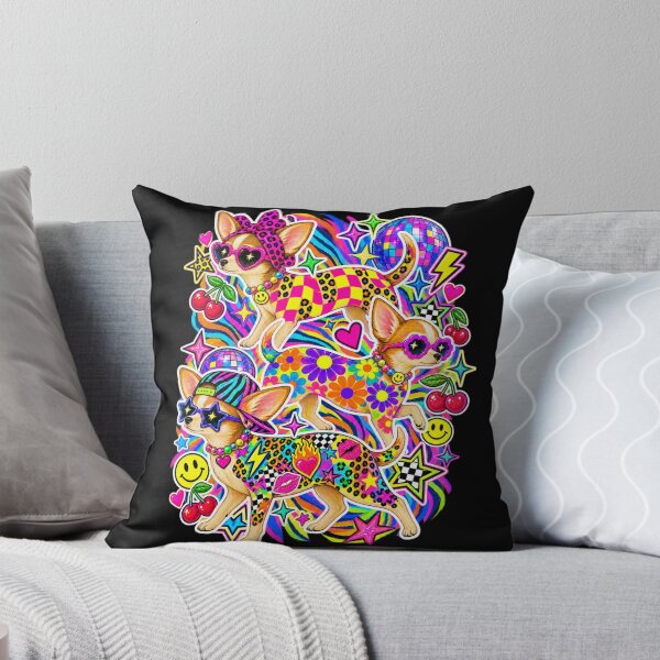 Item preview, Maximalist Chihuahua Colorful Y2K Disco Pop Dog Art designed and sold by AmiGraph.