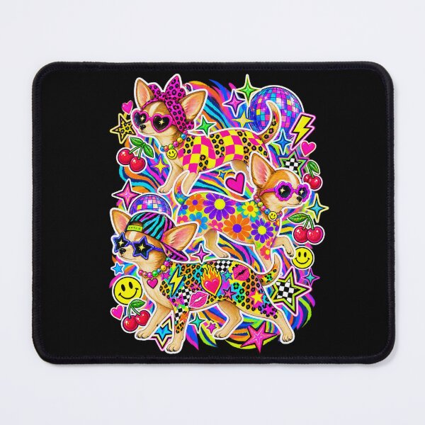 Item preview, Maximalist Chihuahua Colorful Y2K Disco Pop Dog Art designed and sold by AmiGraph.