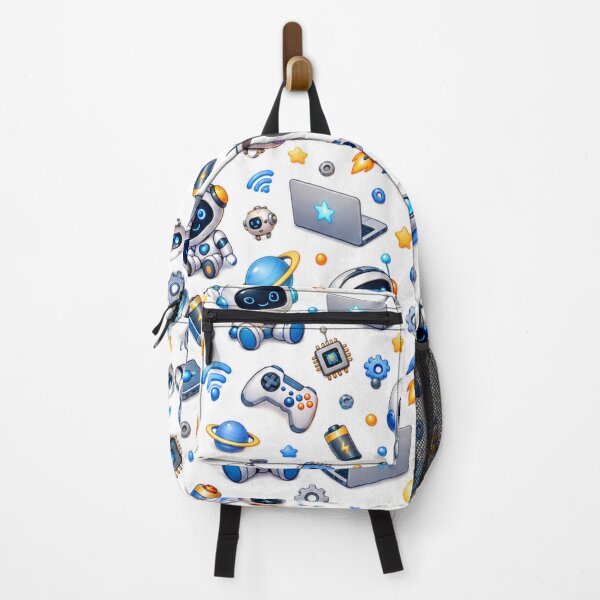 Item preview, Cute Robots & Technology – Futuristic Tech Pattern designed and sold by HO•Designs.