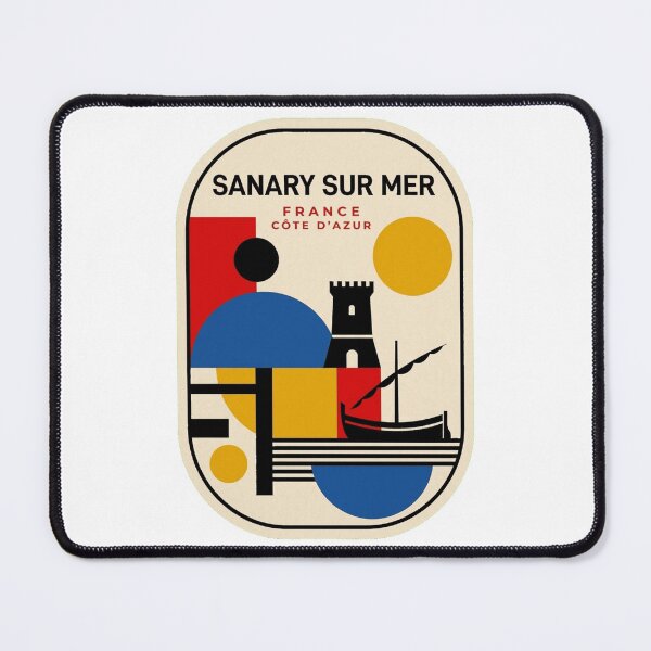 Item preview, Retro Sanary Sur Mer Bauhaus Geometric Skyline designed and sold by k3rstman1.