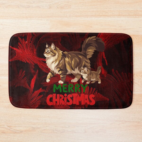 Item preview, Cute Maine Coon Cat Merry Christmas Holiday Art designed and sold by stormk10.