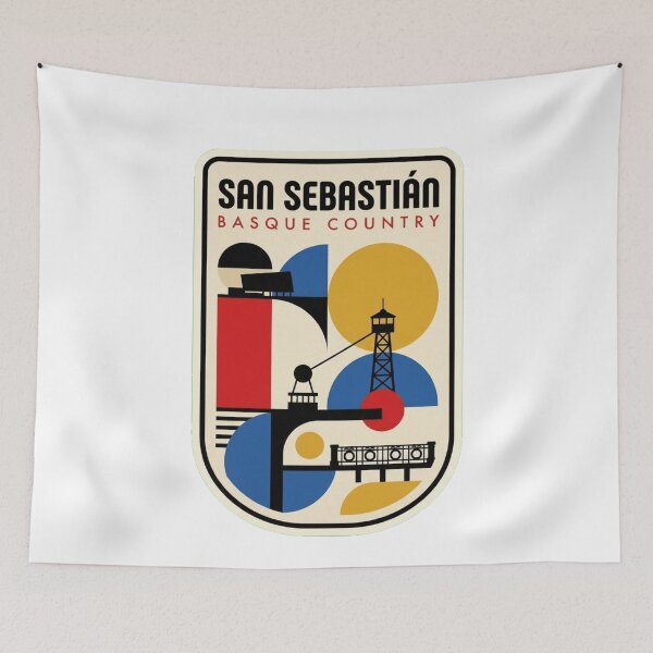Item preview, Retro San Sebastián Bauhaus Geometric Skyline designed and sold by k3rstman1.