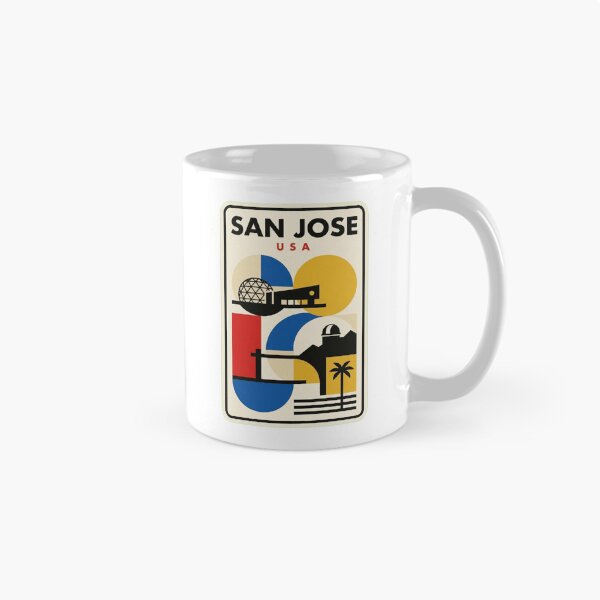 Item preview, Retro San Jose Bauhaus Geometric Skyline designed and sold by k3rstman1.