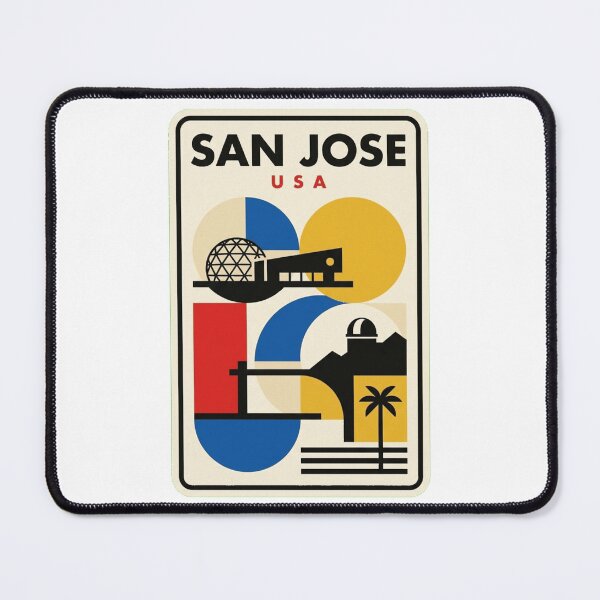 Item preview, Retro San Jose Bauhaus Geometric Skyline designed and sold by k3rstman1.