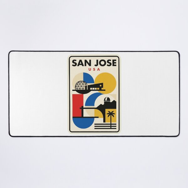 Item preview, Retro San Jose Bauhaus Geometric Skyline designed and sold by k3rstman1.
