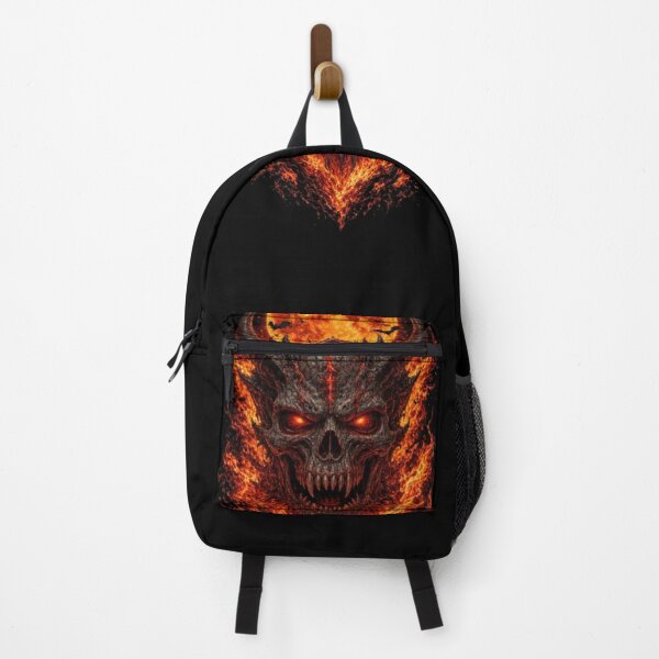 Item preview, Demonic Hellfire Skull with Bats and Moon Halloween T-Shirt designed and sold by OddySpud.apparel.