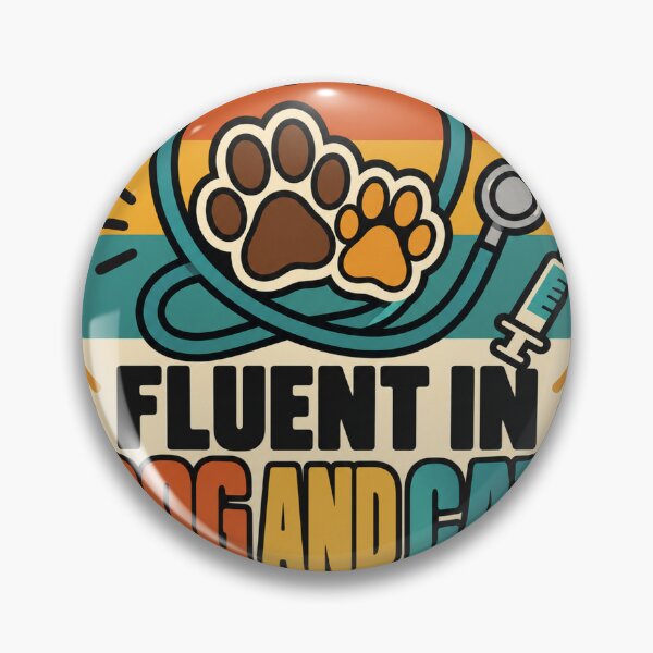 Item preview, Vet Tech Gift - Fluent In Dog And Cat designed and sold by RedRubyBubble.