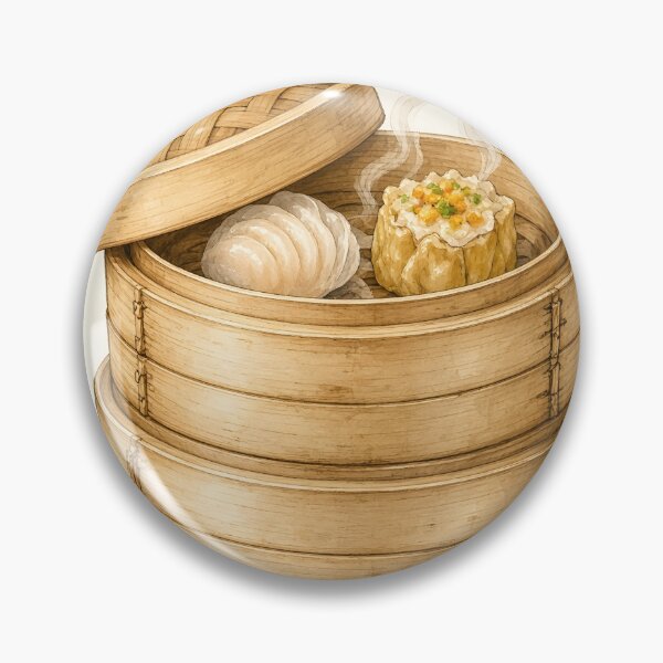 Item preview, Dim Sum Bamboo Steamer with Har Gow and Siu Mai designed and sold by jainaspp.
