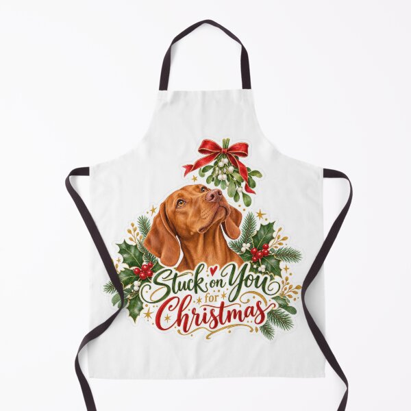 Item preview, Stuck on You for Christmas Vizsla Holiday Dog designed and sold by badburropress.