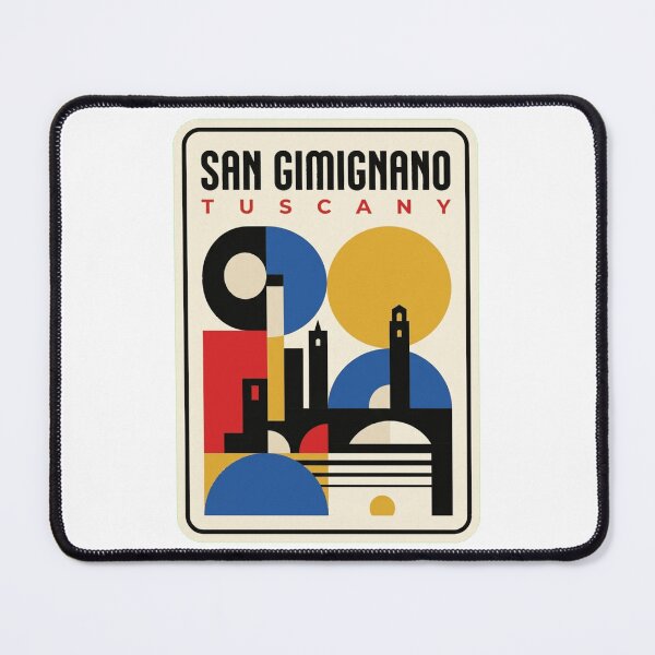 Item preview, Retro San Gimignano Bauhaus Geometric Skyline designed and sold by k3rstman1.