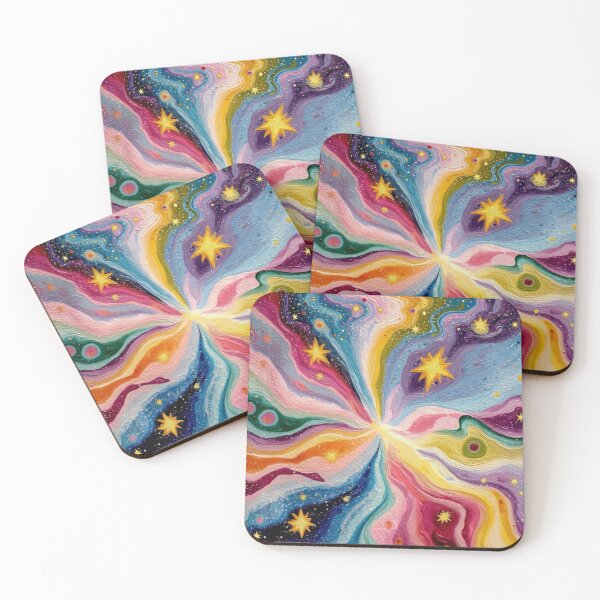 Item preview, Retro Psychedelic Galaxy - Cosmic Waves and Stars designed and sold by conamor-bymel.