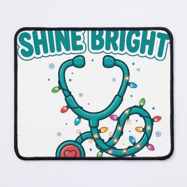 Item preview, Shine Bright Nurse Christmas Lights Stethoscope Funny Nurse Shirt designed and sold by dostielee.