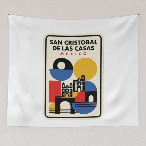 Item preview, Retro San Cristobal De Las Casas Bauhaus Geometric Skyline designed and sold by k3rstman1.
