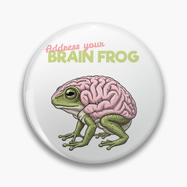 Item preview, Address Your Brain Frog Brain Fog Spoonie Chronic Illness Inflammation T-Shirt designed and sold by QuirkyGuacamole.