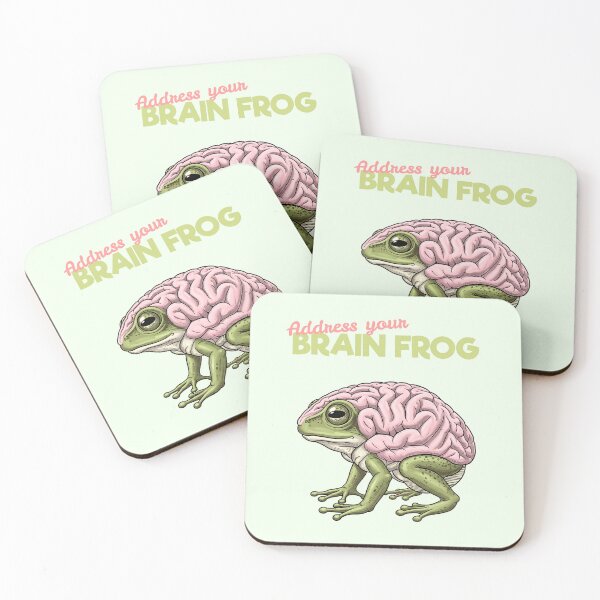 Item preview, Address Your Brain Frog Brain Fog Spoonie Chronic Illness Inflammation T-Shirt designed and sold by QuirkyGuacamole.