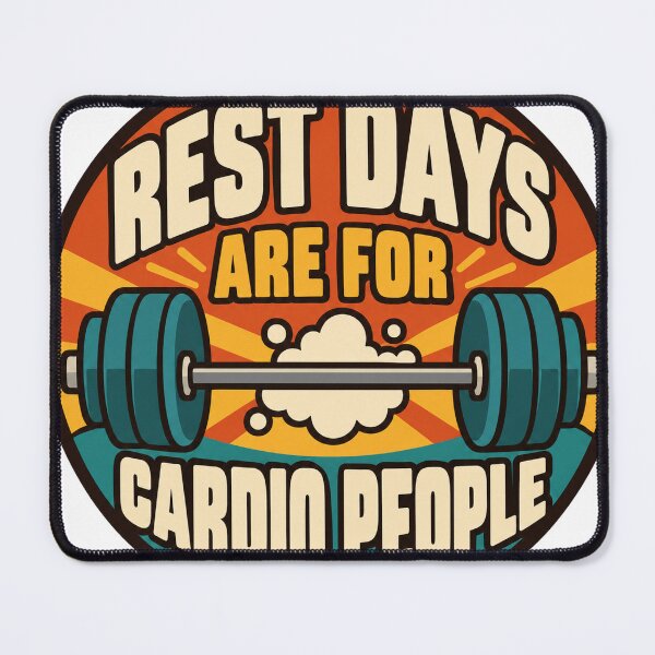 Item preview, Gym Gift - Rest Days Are For Cardio People designed and sold by RedRubyBubble.