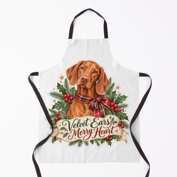 Item preview, Velvet Ears Merry Heart Vizsla Christmas Dog designed and sold by badburropress.