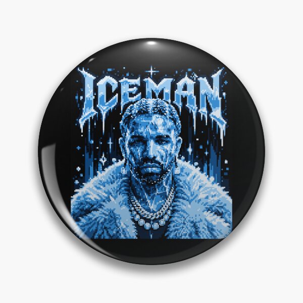 Item preview, Iceman Blue Pixel Portrait designed and sold by DarkThreads320.