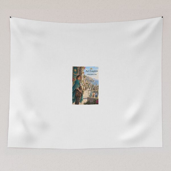 Item preview, Woman in Teal Robe in Sunlit Mediterranean City designed and sold by CathryneDelamort.