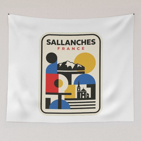Item preview, Retro Sallanches Bauhaus Geometric Skyline designed and sold by k3rstman1.