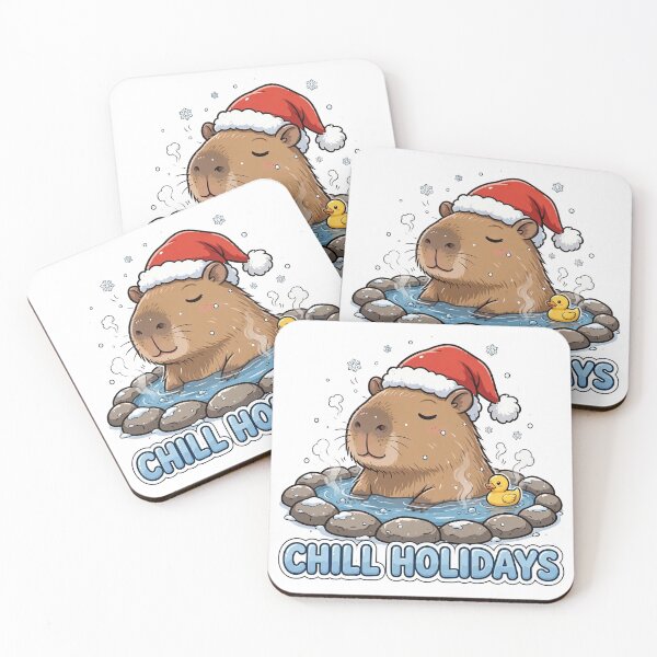 Item preview, Chill Holidays Capybara Santa Hat Funny Christmas Shirt designed and sold by dostielee.