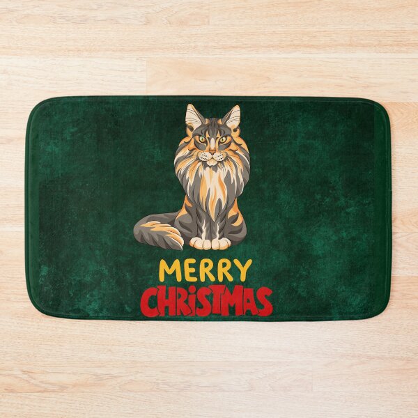 Item preview, Cute Maine Coon Cat Merry Christmas Holiday Art designed and sold by stormk10.