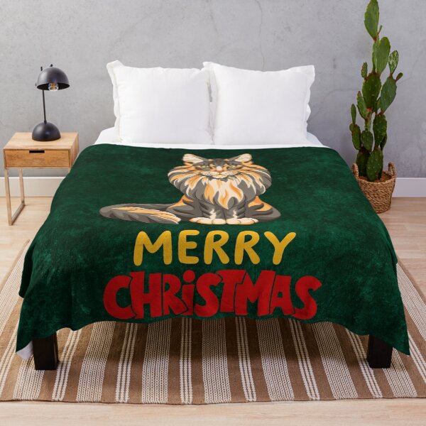 Item preview, Cute Maine Coon Cat Merry Christmas Holiday Art designed and sold by stormk10.