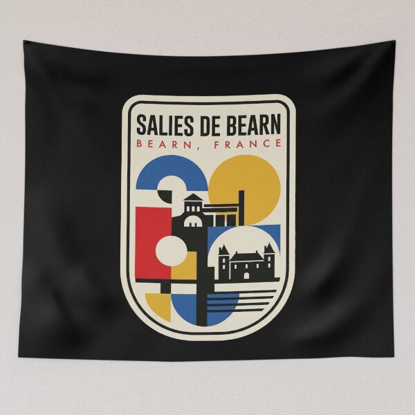 Item preview, Retro Salies De Bearn Bauhaus Geometric Skyline designed and sold by k3rstman1.