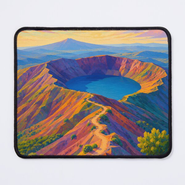 Item preview, Colorful Volcanic Crater Lake Mountain Landscape designed and sold by GutyzDesignsES.