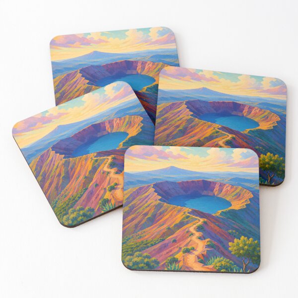 Item preview, Colorful Volcanic Crater Lake Mountain Landscape designed and sold by GutyzDesignsES.