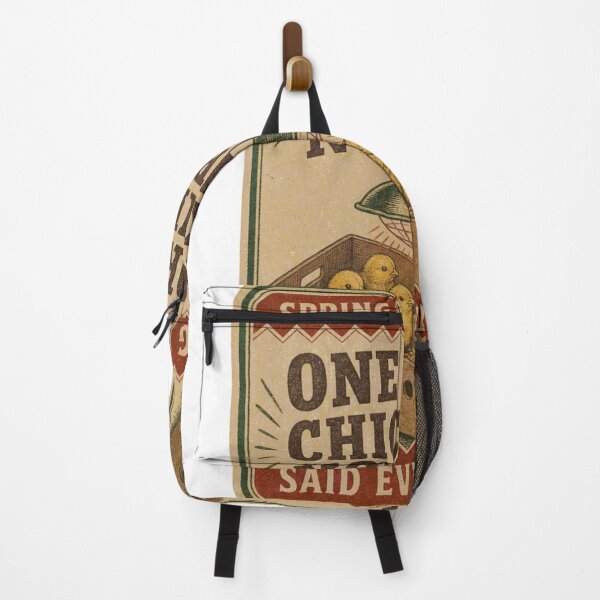 Item preview, One More Chick Will Not Hurt Chicks in Spring Funny Feed Bag Label designed and sold by BoosterShop.