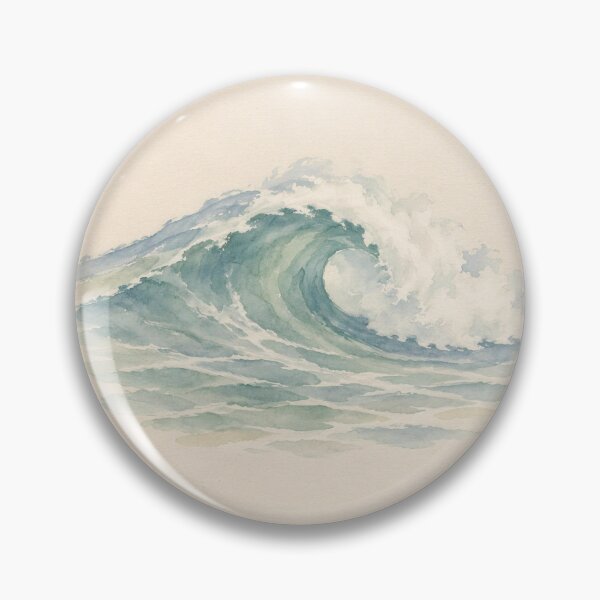 Item preview, Salt Air Slow Days Ocean Wave Illustration | Coastal Wall Art designed and sold by FixationStudio.