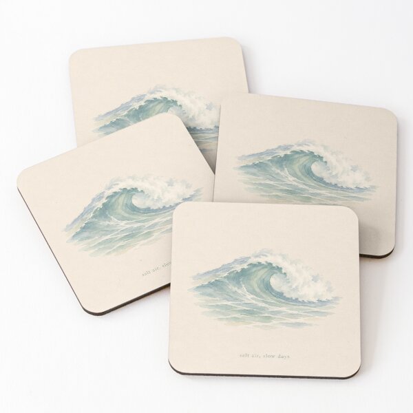 Item preview, Salt Air Slow Days Ocean Wave Illustration | Coastal Wall Art designed and sold by FixationStudio.