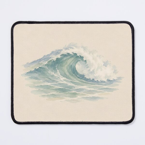 Item preview, Salt Air Slow Days Ocean Wave Illustration | Coastal Wall Art designed and sold by FixationStudio.