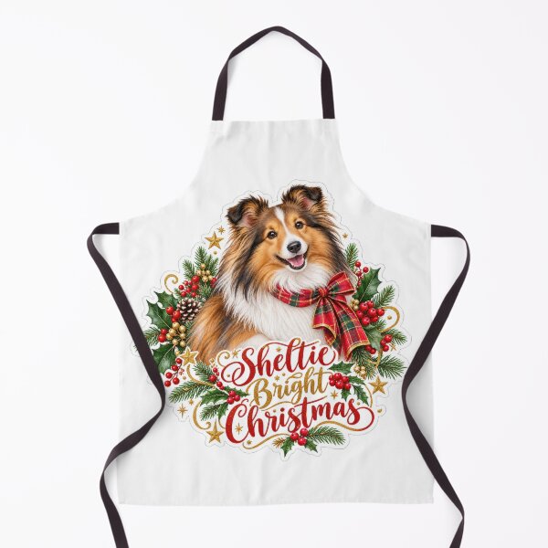 Item preview, Sheltie Bright Christmas Shetland Sheepdog Holiday designed and sold by badburropress.