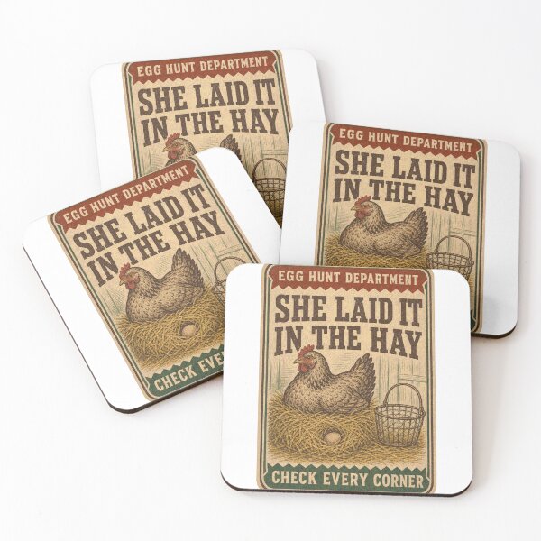 Item preview, She Laid It In The Hay Hidden Eggs Hen Feed Bag Label designed and sold by BoosterShop.