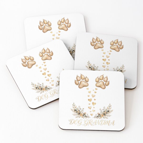 Item preview, Dog Grandma Gold Paw Print Hearts Elegant Grandma Shirt designed and sold by dostielee.