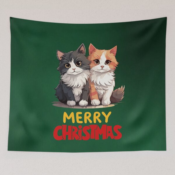 Item preview, Cute Maine Coon Cat Merry Christmas Holiday Art designed and sold by stormk10.