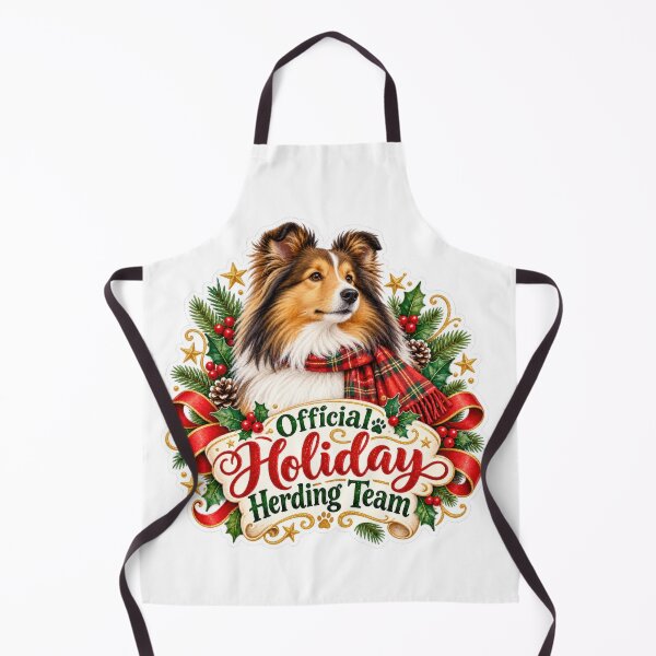 Item preview, Official Holiday Herding Team Sheltie Christmas designed and sold by badburropress.
